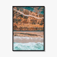 Del Mar Fine Art Photo Print, San Diego, California, Pacific Ocean Cliffs, Beach, Railroad