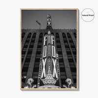 Detroit Black and White Fine Art Photo Print, Fox Theatre, Michigan USA, Poster