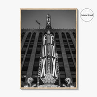 Detroit Black and White Fine Art Photo Print, Fox Theatre, Michigan USA, Poster