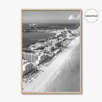 Cancun Black and White Fine Art Photo Print, Quintana Roo Mexico Caribbean Poster