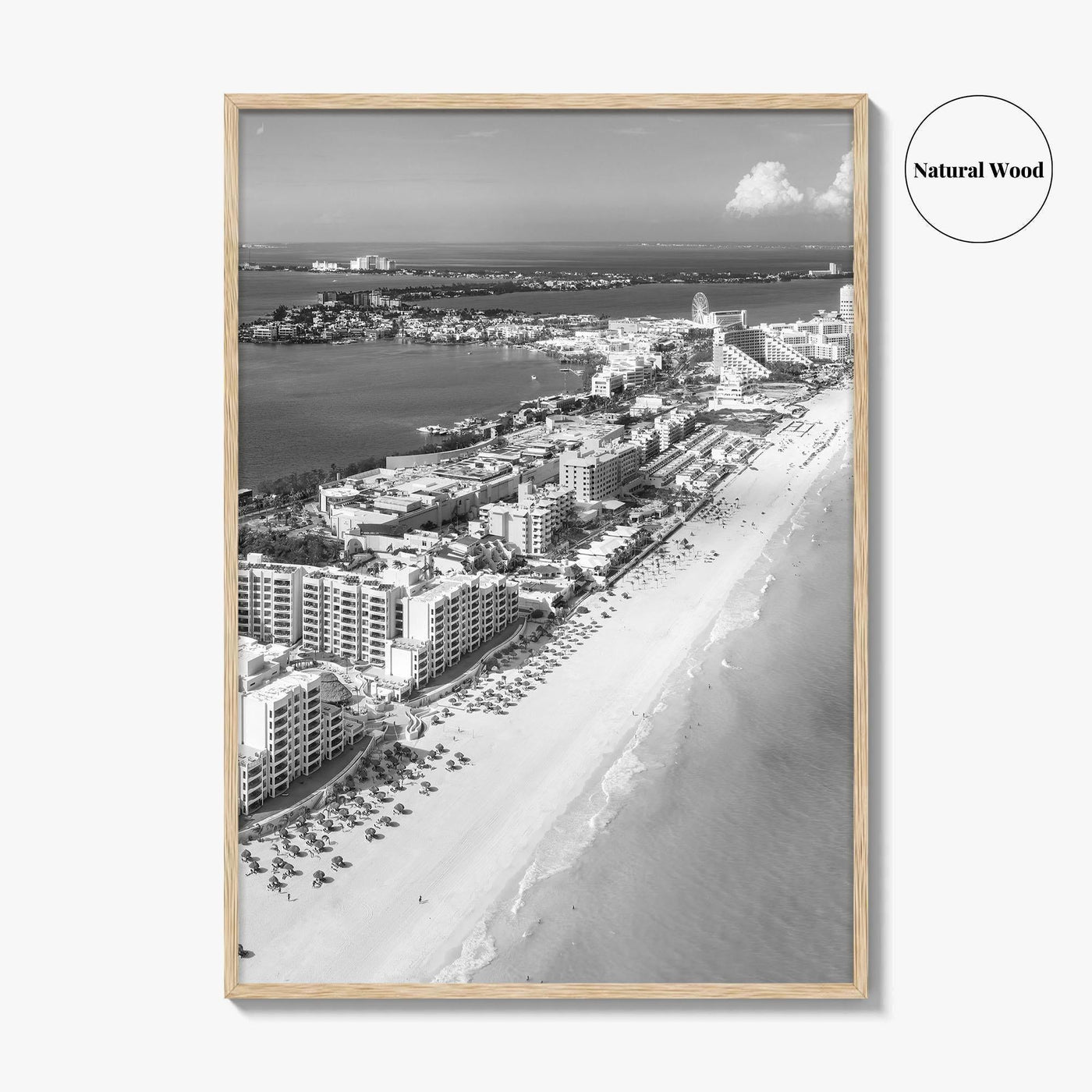 Cancun Black and White Fine Art Photo Print, Quintana Roo Mexico Caribbean Poster