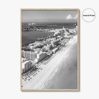 Cancun Black and White Fine Art Photo Print, Quintana Roo Mexico Caribbean Poster