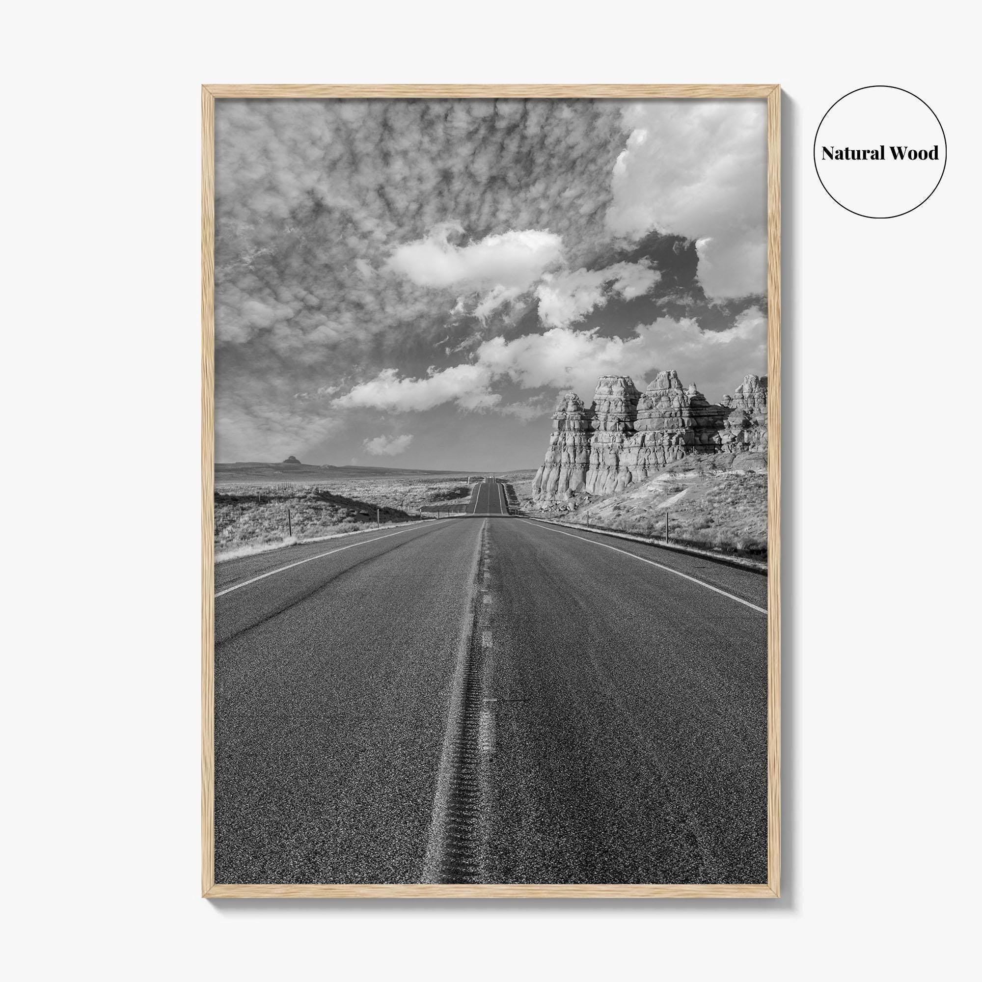 Arizona Desert Black and White Fine Art Photo Print, Southwest USA Poster