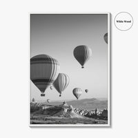 Cappadocia Black and White Fine Art Photo Print, Turkey Goreme Poster