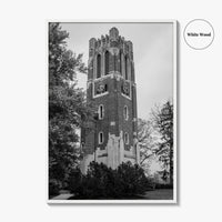 East Lansing Black and White Fine Art Photo Print, Michigan State University Poster