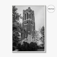 East Lansing Black and White Fine Art Photo Print, Michigan State University Poster