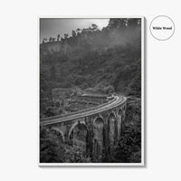 Ella Nine Black and White Fine Art Photo Print, Sri Lanka Demodara Poster