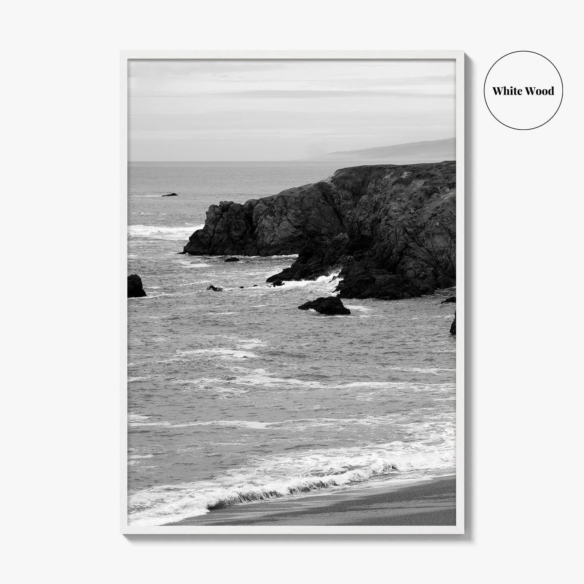 Bodega Bay Black and White Fine Art Photo Print, Sonoma Coast California Poster
