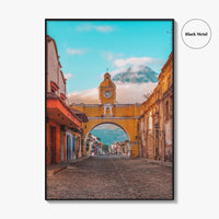 Antigua Guatemala Fine Art Photo Print, Santa Catalina Arch, Agua Volcano Poster