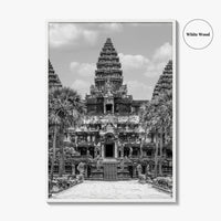 Angkor Wat Black and White Fine Art Photo Print, Siem Reap Cambodia Temple Poster