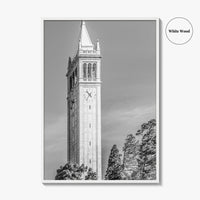 Berkeley Black and White Fine Art Photo Print, Sather Tower Campanile, UC Berkeley, California