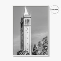 Berkeley Black and White Fine Art Photo Print, Sather Tower Campanile, UC Berkeley, California