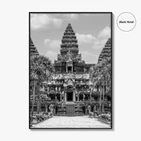 Angkor Wat Black and White Fine Art Photo Print, Siem Reap Cambodia Temple Poster