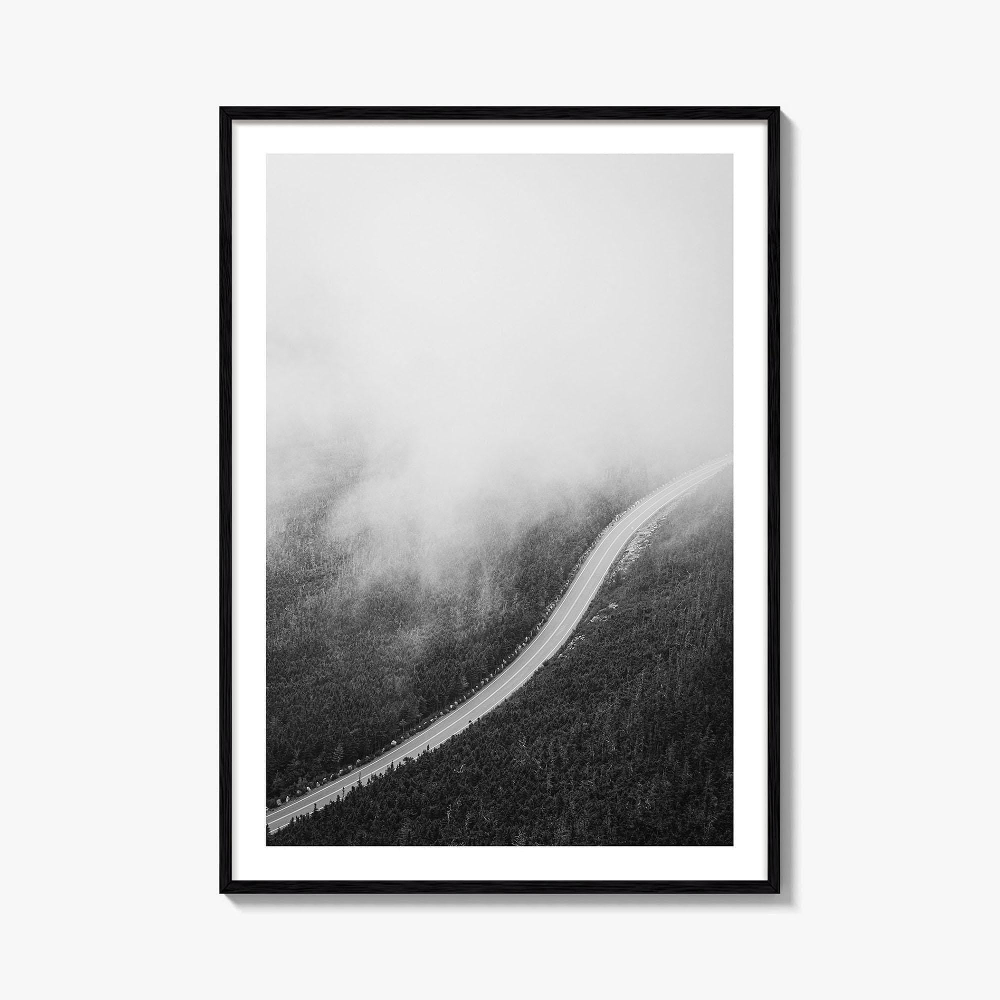 Adirondack Mountains Black and White Fine Art Photo Print, Lake Placid NY Art