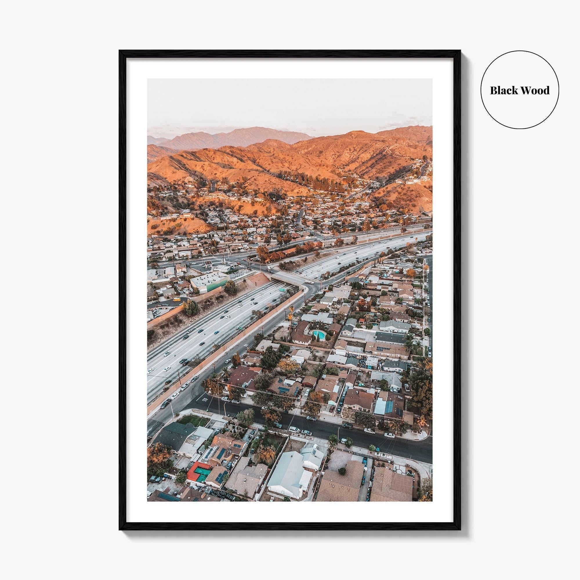 Burbank Fine Art Photo Print, Los Angeles, San Fernando Valley, California Poster, Verdugo Mountains