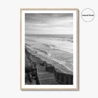 Encinitas Black and White Fine Art Photo Print, San Elijo State Beach Poster