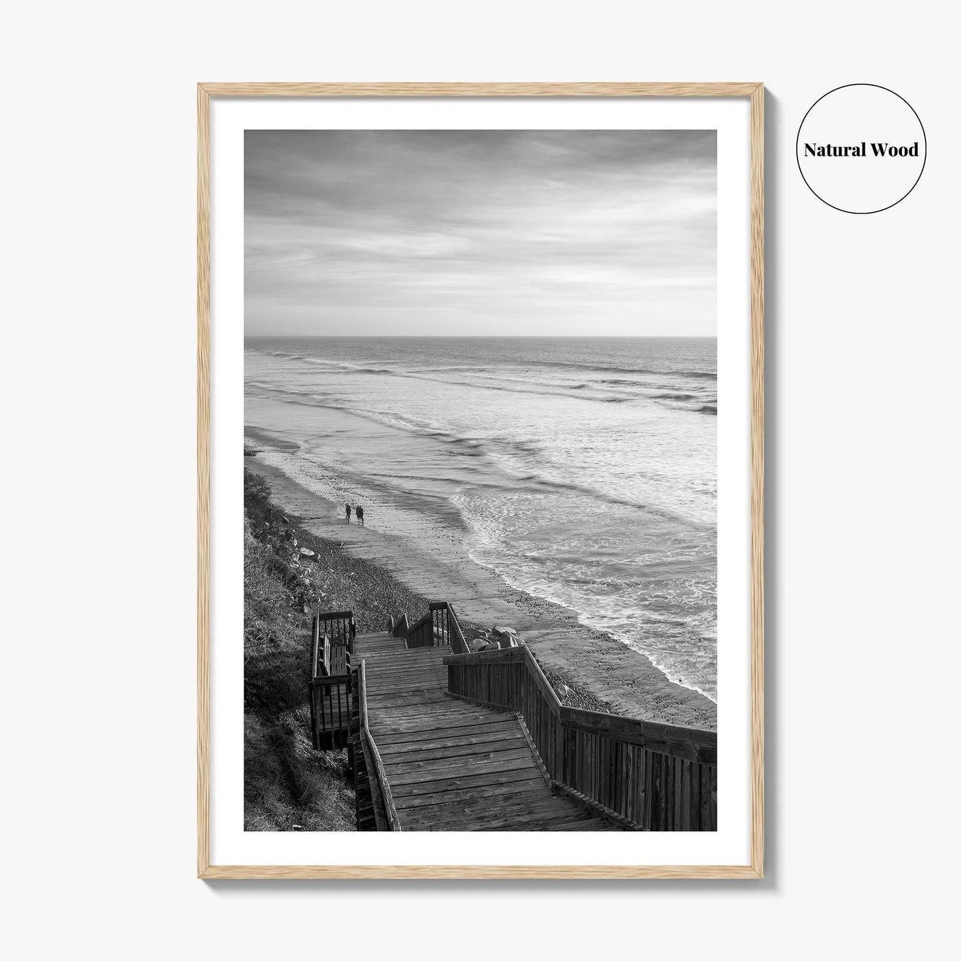 Encinitas Black and White Fine Art Photo Print, San Elijo State Beach Poster