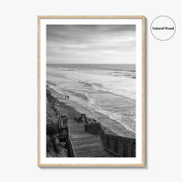 Encinitas Black and White Fine Art Photo Print, San Elijo State Beach Poster