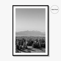 Bozeman Black and White Fine Art Photo Print, Montana Hills Landscape Poster, USA Poster