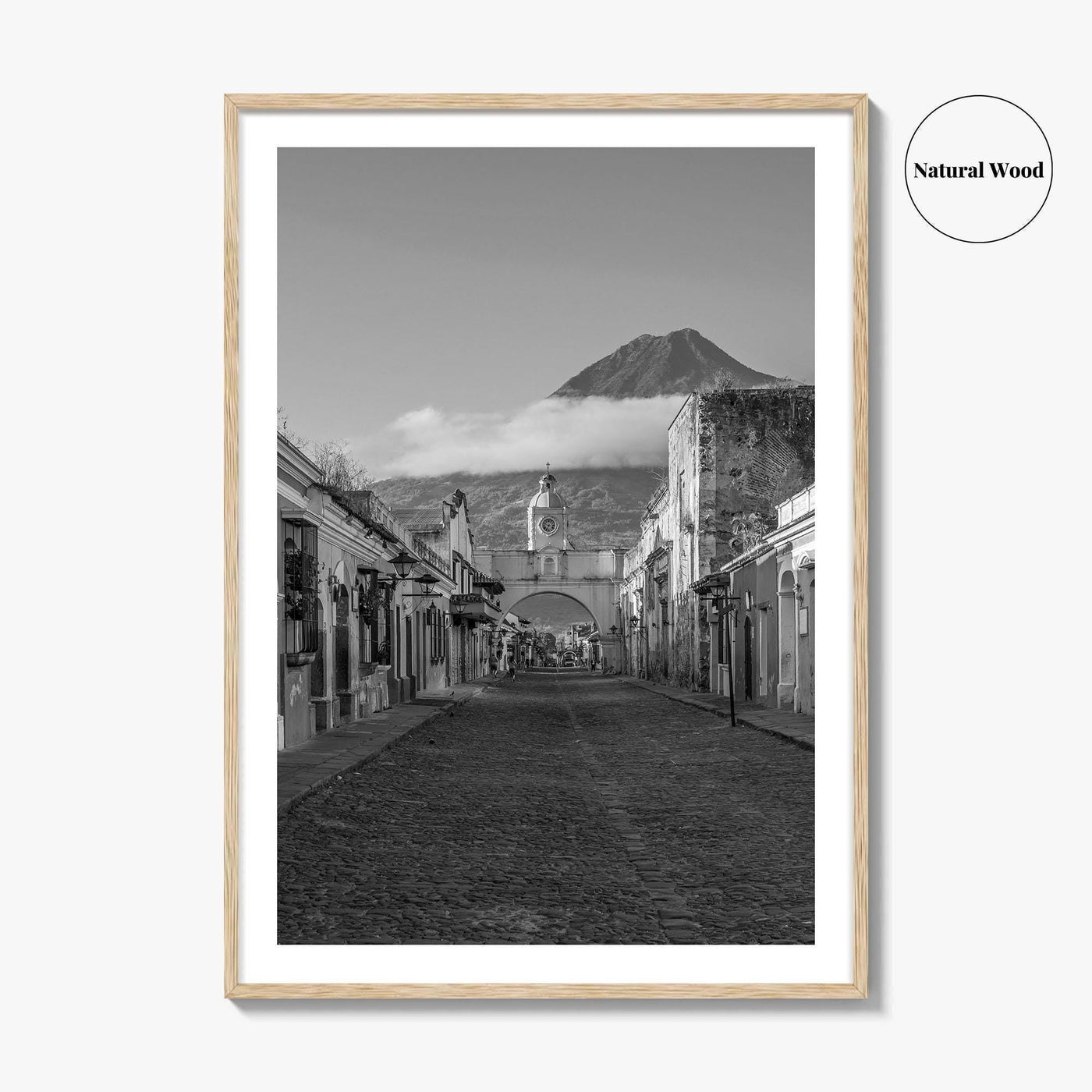 Antigua Guatemala Black and White Fine Art Photo Print, Santa Catalina Arch, Wall Decor