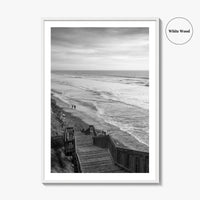 Encinitas Black and White Fine Art Photo Print, San Elijo State Beach Poster