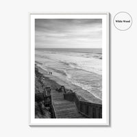 Encinitas Black and White Fine Art Photo Print, San Elijo State Beach Poster