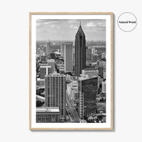 Atlanta Skyline Black and White Fine Art Photo Print, Downtown Georgia Poster