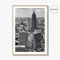 Atlanta Skyline Black and White Fine Art Photo Print, Downtown Georgia Poster