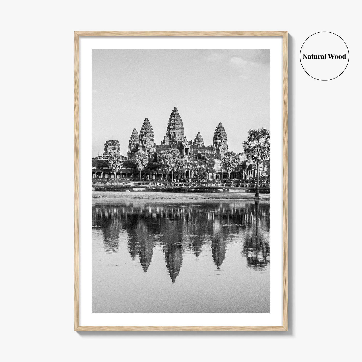 Angkor Wat Black and White Fine Art Photo Print, Siem Reap Cambodia Poster