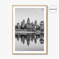 Angkor Wat Black and White Fine Art Photo Print, Siem Reap Cambodia Poster