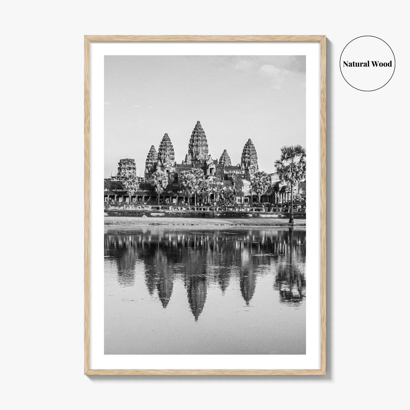 Angkor Wat Black and White Fine Art Photo Print, Siem Reap Cambodia Poster