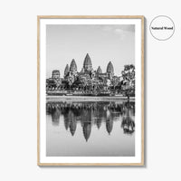 Angkor Wat Black and White Fine Art Photo Print, Siem Reap Cambodia Poster