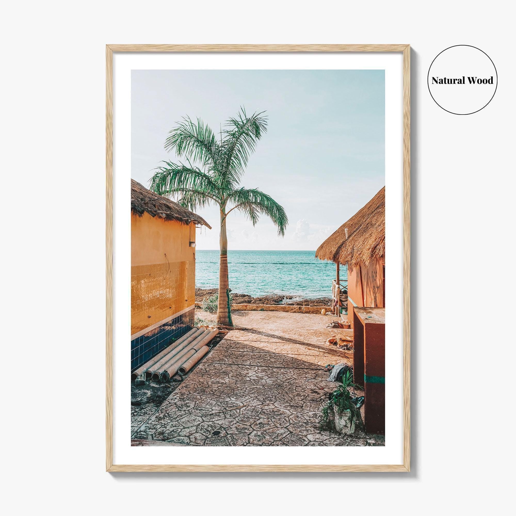 Cozumel Fine Art Photo Print, Mexico, Quintana Roo, Waterfront, Palm Trees, Wall Decor, Poster