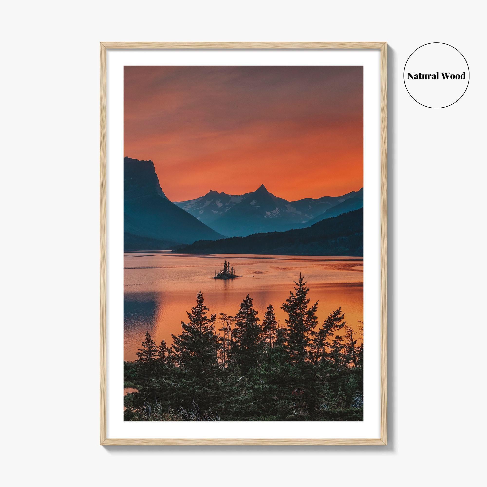 Glacier National Park Fine Art Photo Print, St Mary Lake, Montana Poster, USA