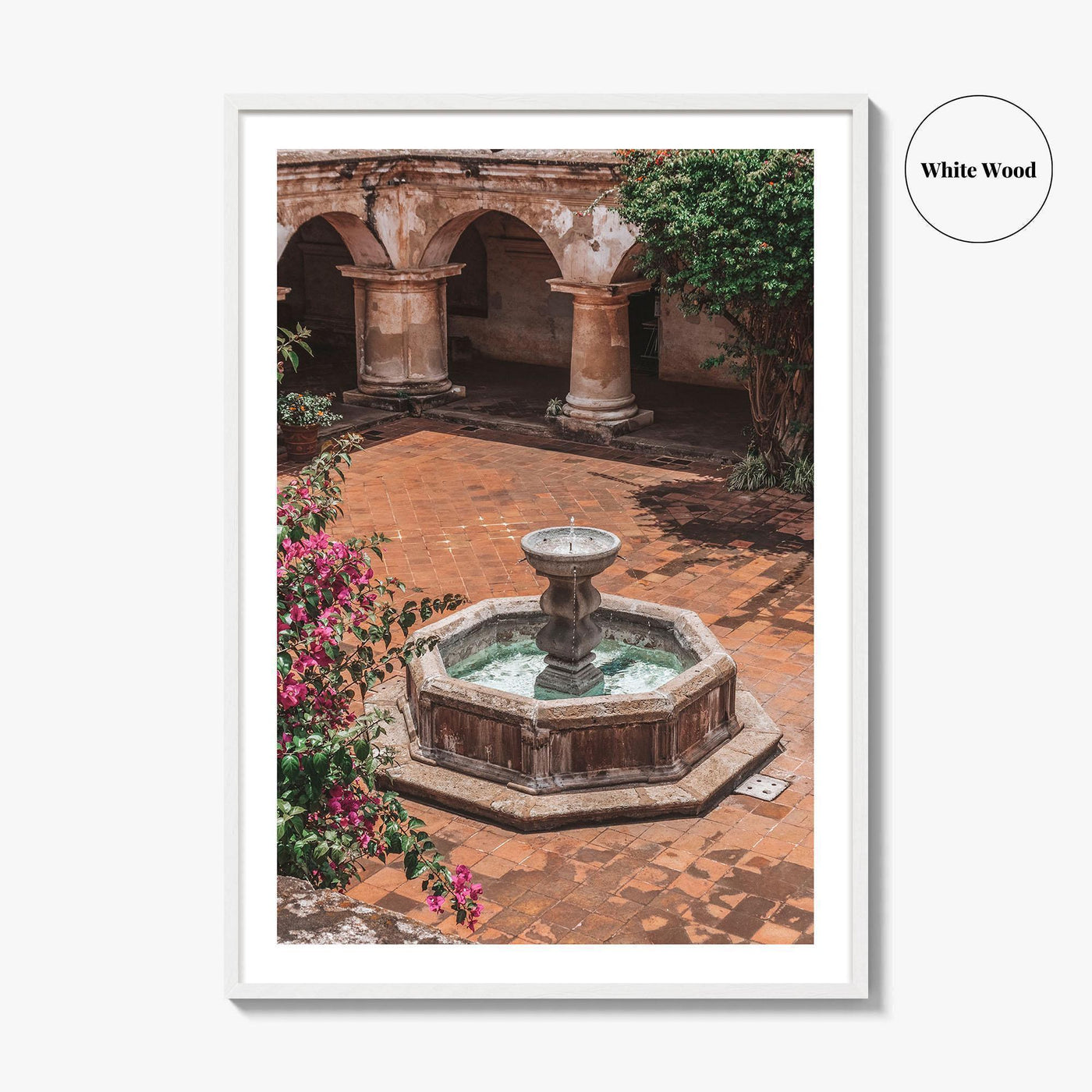 Antigua Guatemala Fine Art Photo Print, Colonial Fountain Wall Decor Poster