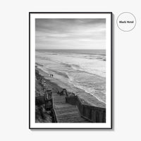Encinitas Black and White Fine Art Photo Print, San Elijo State Beach Poster