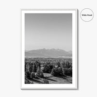 Bozeman Black and White Fine Art Photo Print, Montana Hills Landscape Poster, USA Poster