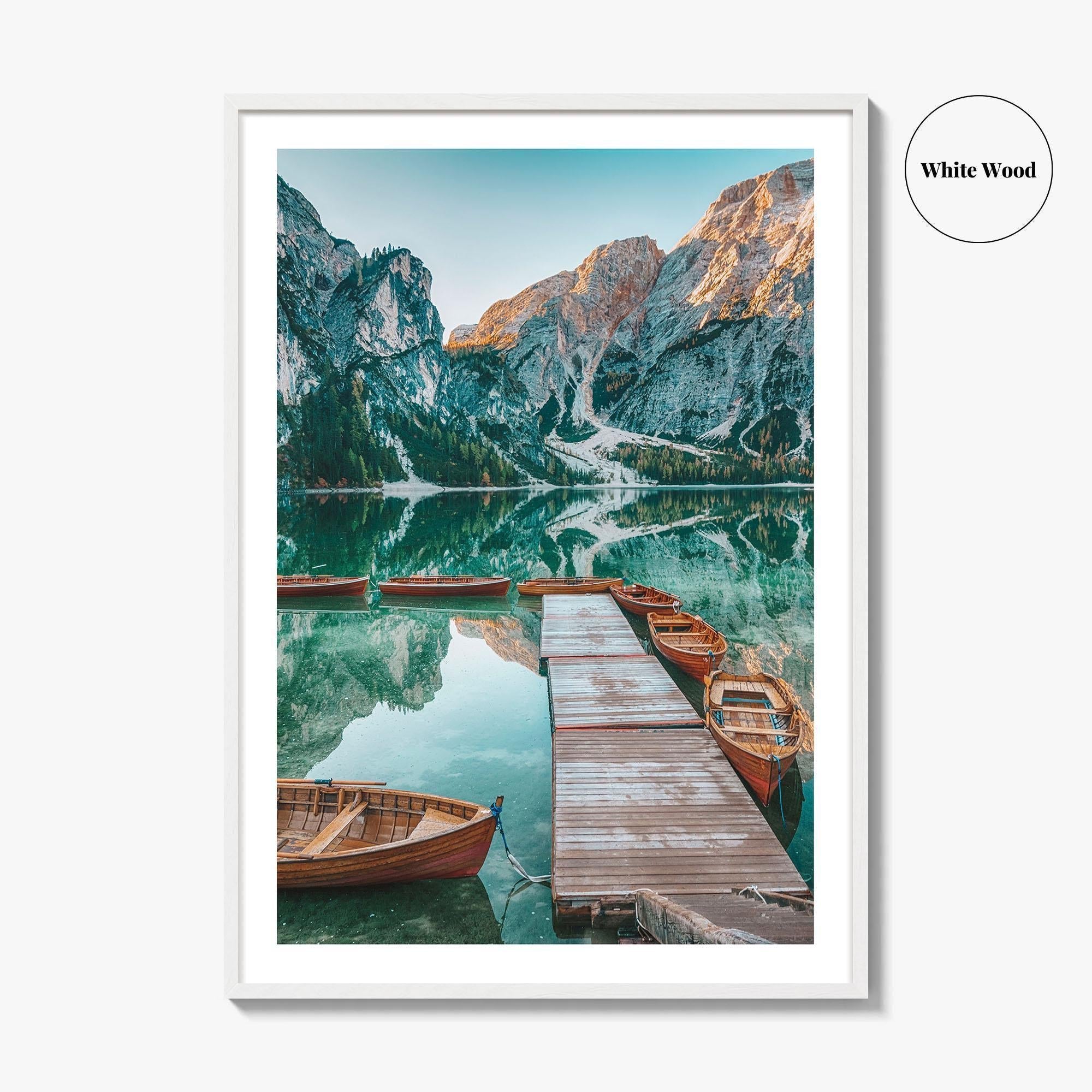 Dolomites Fine Art Photo Print, Italian Alps, South Tyrol, Italy Mountain Lake Poster
