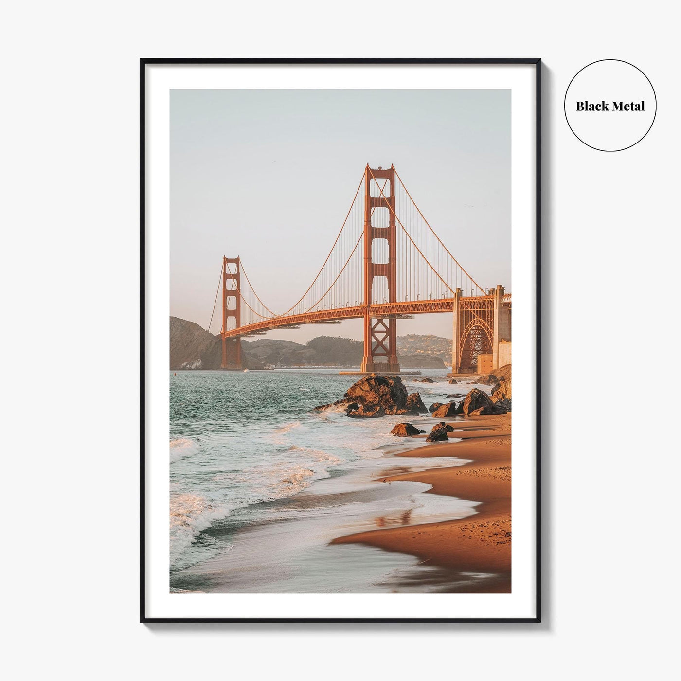 Golden Gate Bridge Fine Art Photo Print, San Francisco, California, Marshall's Beach Poster