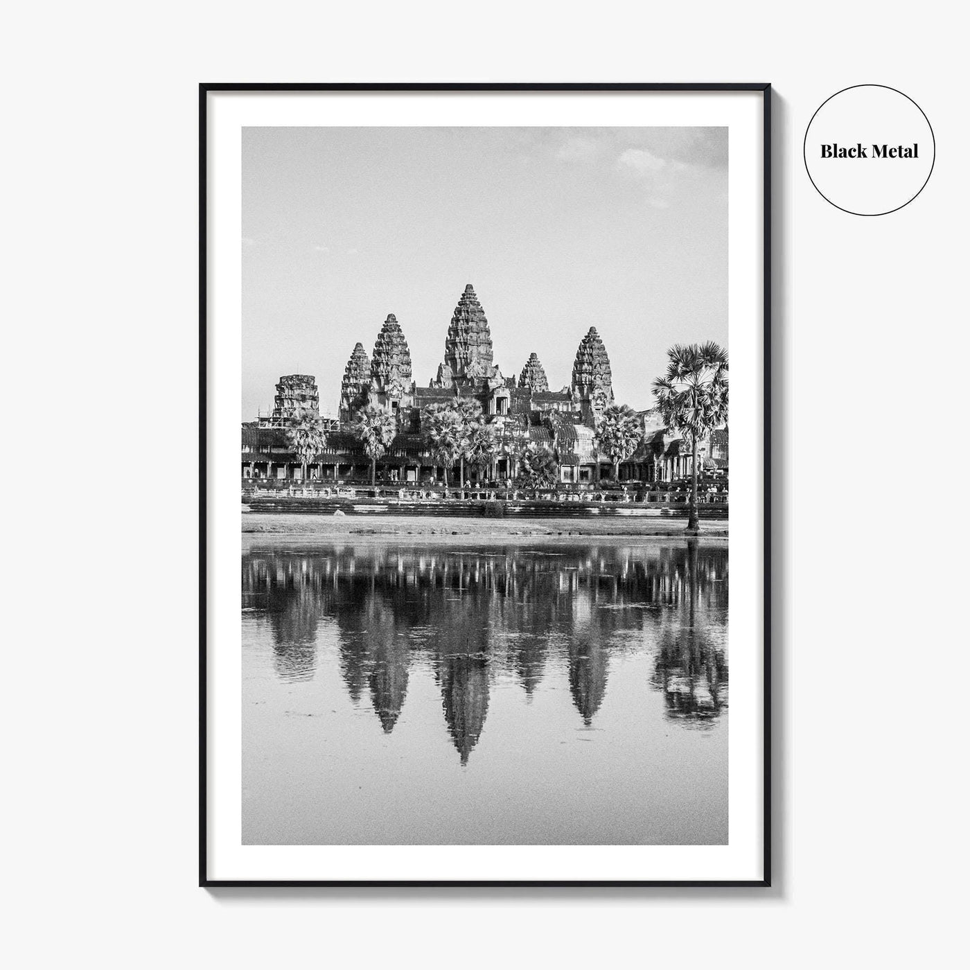 Angkor Wat Black and White Fine Art Photo Print, Siem Reap Cambodia Poster