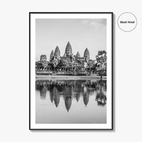 Angkor Wat Black and White Fine Art Photo Print, Siem Reap Cambodia Poster