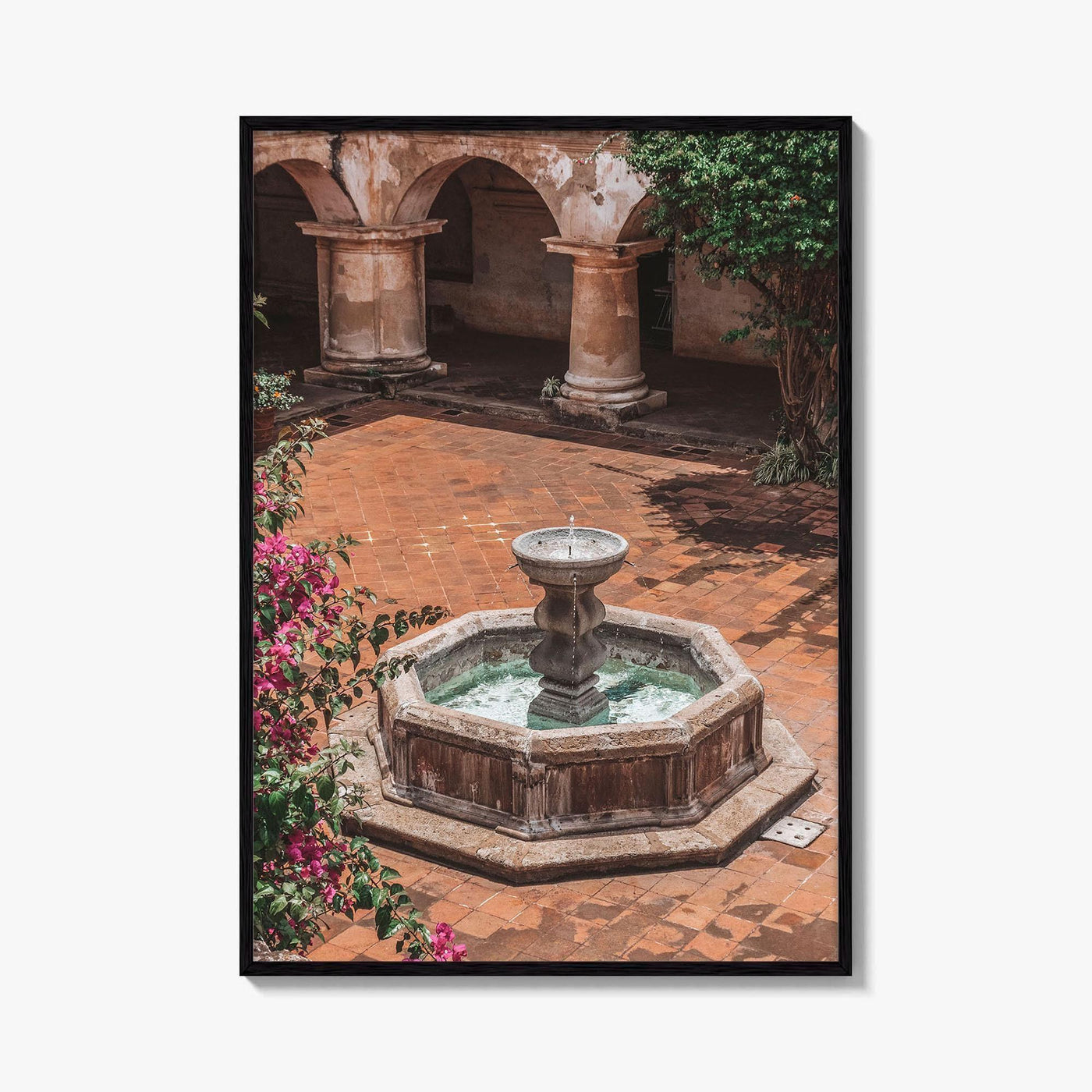 Antigua Guatemala Fine Art Photo Print, Colonial Fountain Wall Decor Poster