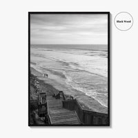 Encinitas Black and White Fine Art Photo Print, San Elijo State Beach Poster