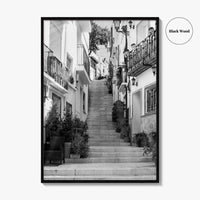 Alicante Black and White Fine Art Photo Print, Costa Blanca Spain, Santa Cruz Poster