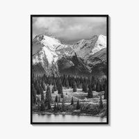 Colorado Black and White Fine Art Photo Print, Rocky Mountains, USA Landscape Poster