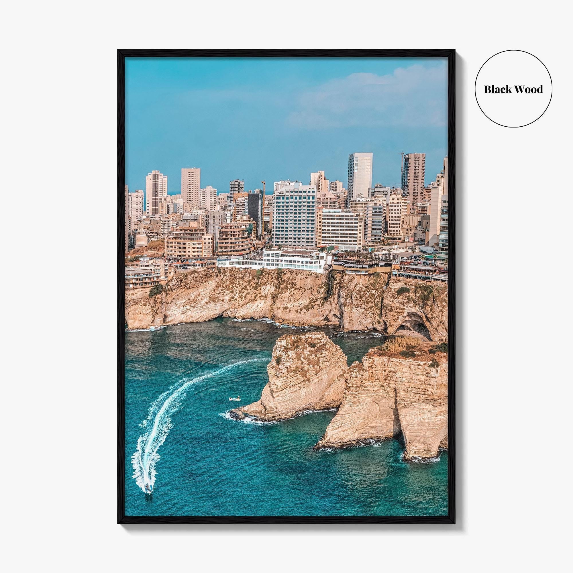 Beirut Fine Art Photo Print, Pigeon Rocks Raouche, Lebanon Wall Decor Poster