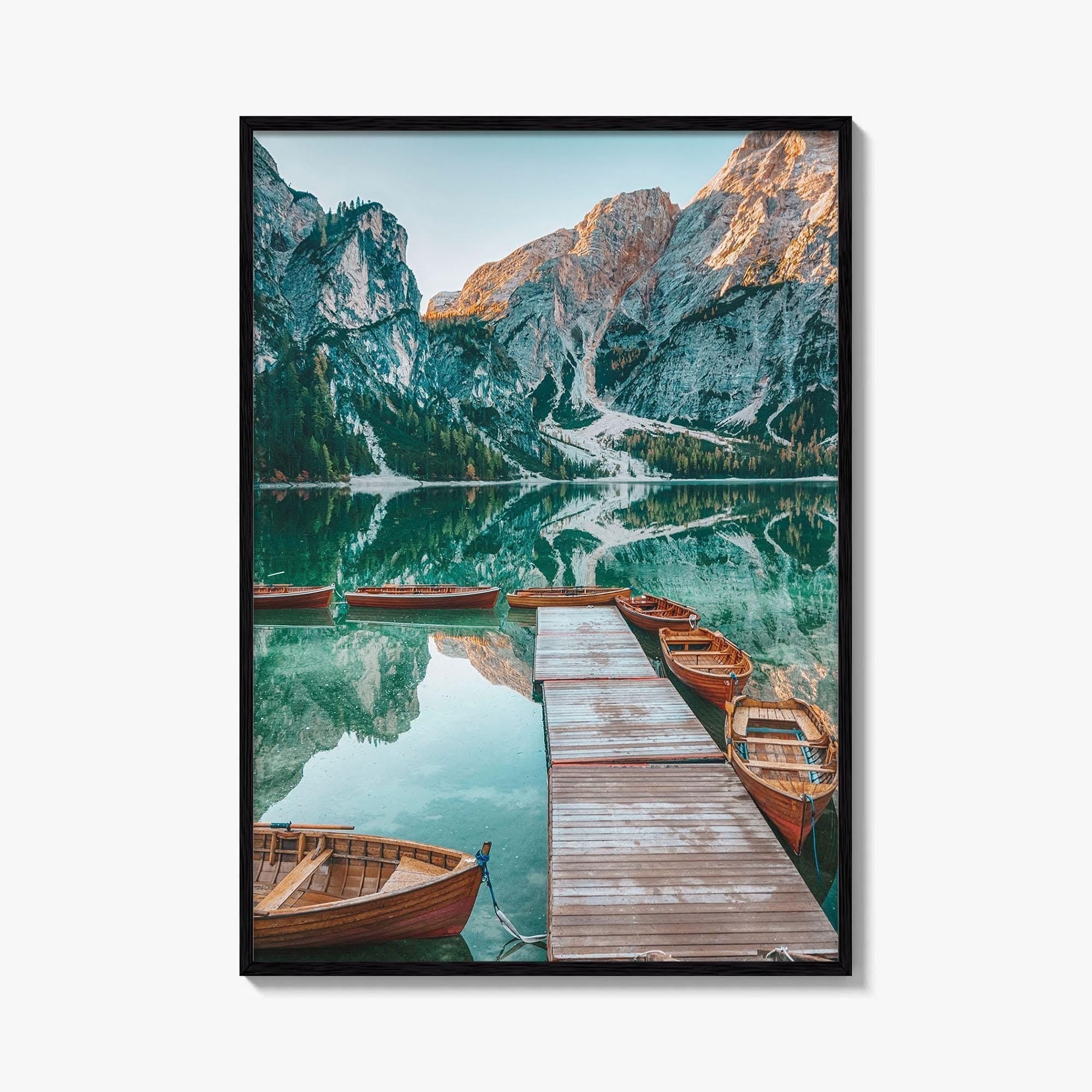 Dolomites Fine Art Photo Print, Italian Alps, South Tyrol, Italy Mountain Lake Poster
