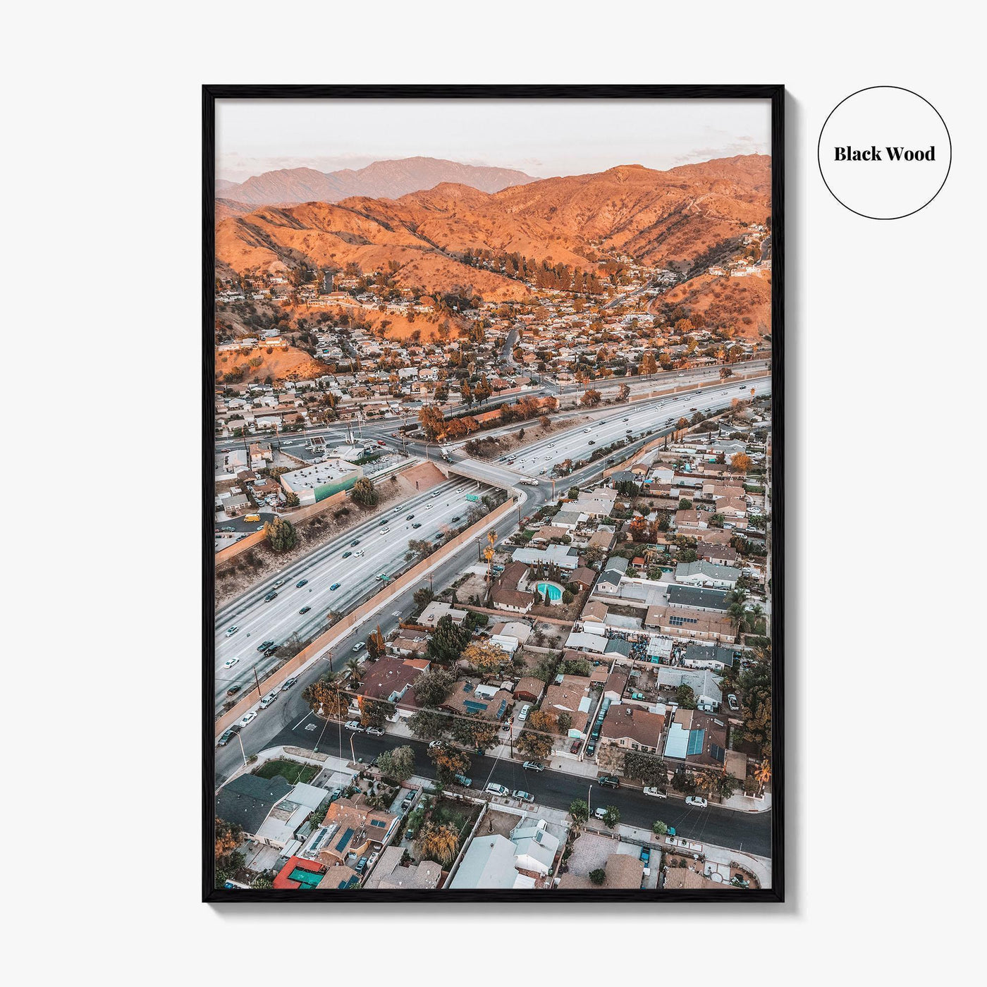 Burbank Fine Art Photo Print, Los Angeles, San Fernando Valley, California Poster, Verdugo Mountains