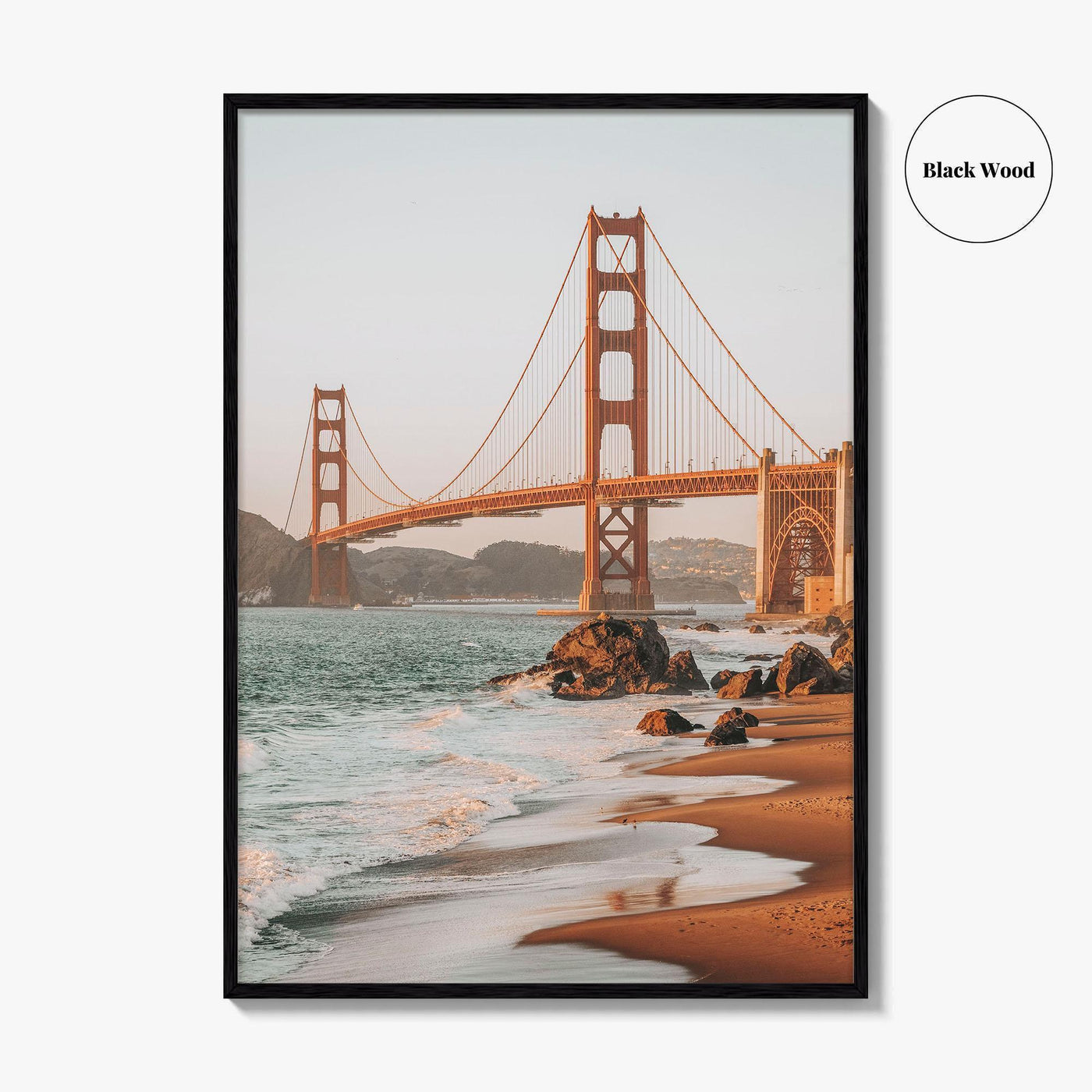 Golden Gate Bridge Fine Art Photo Print, San Francisco, California, Marshall's Beach Poster