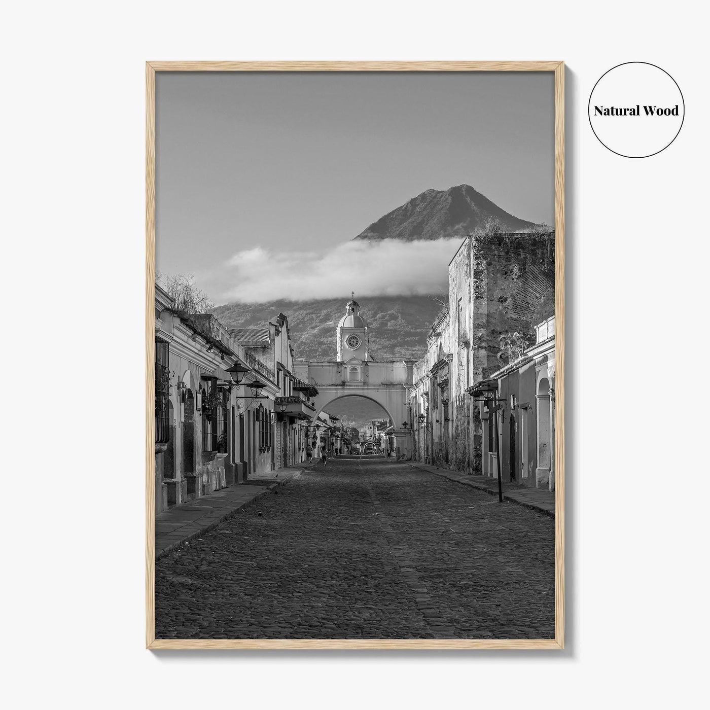 Antigua Guatemala Black and White Fine Art Photo Print, Santa Catalina Arch, Wall Decor